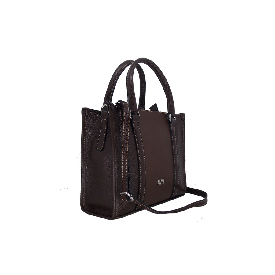 Bolsa Belamina Couro — Café — foto 2