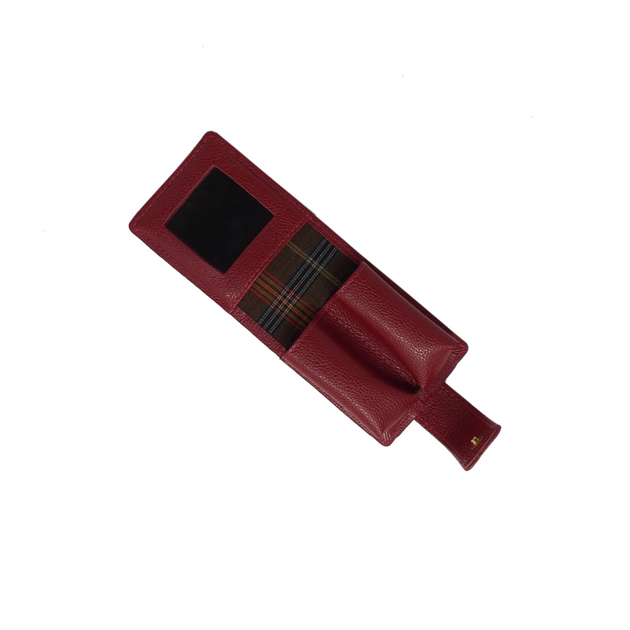 Porta Batom Duplo com Espelho — Vermelho — foto 2